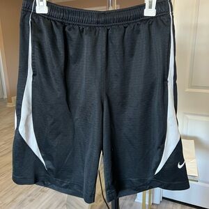 Nike Men's Athletic Shorts in Black with White Accents